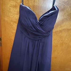 Bill Levkoff Plum colored strapless short dress